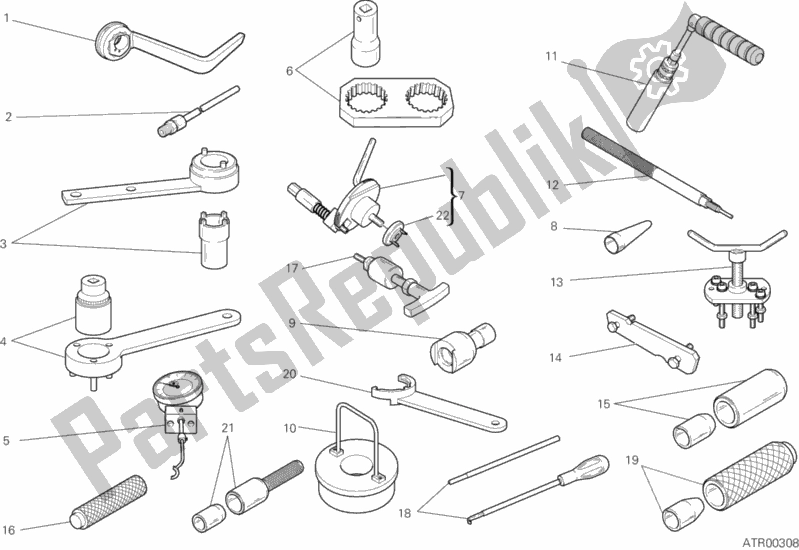 Tutte le parti per il Strumenti Di Servizio Per Officina, Motore Ii del Ducati Streetfighter S 1100 2013